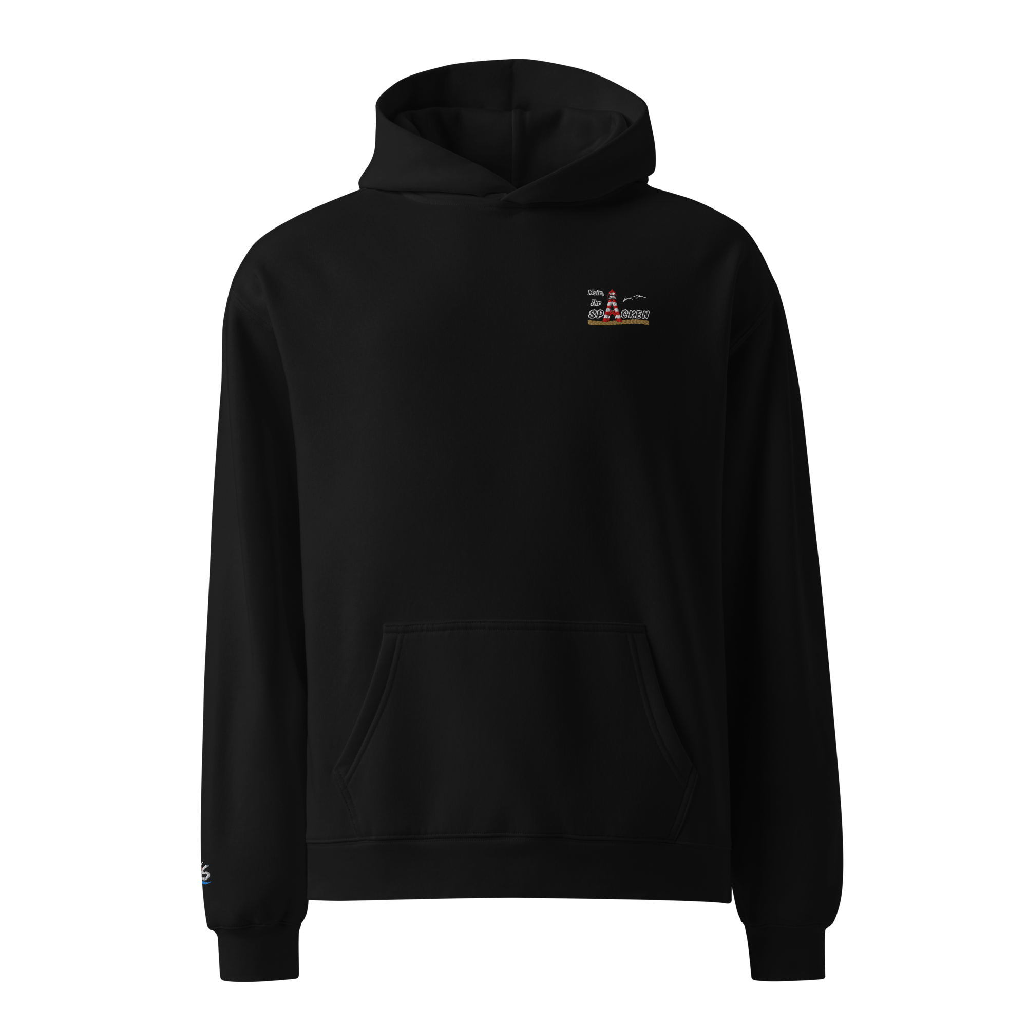 Hoodie "Moin Ihr Spacken" Hell gestickt