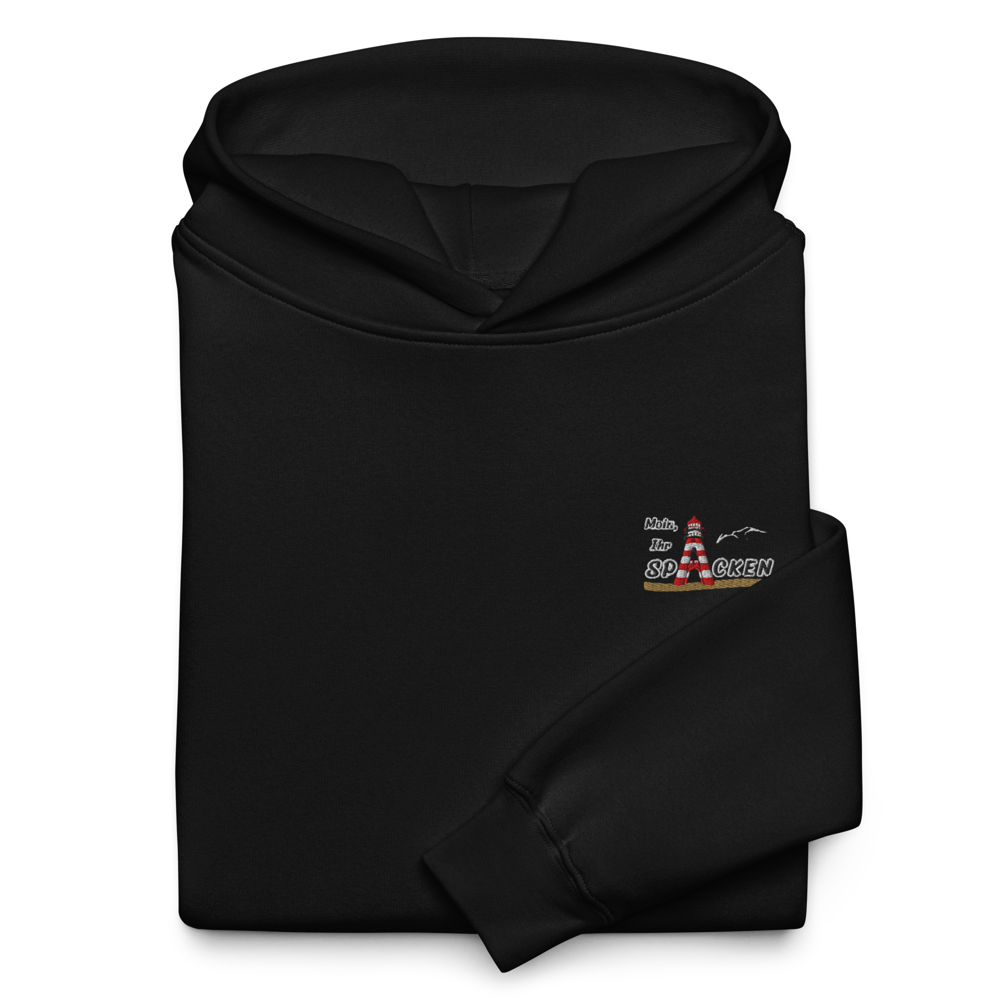 Hoodie "Moin Ihr Spacken" Hell gestickt