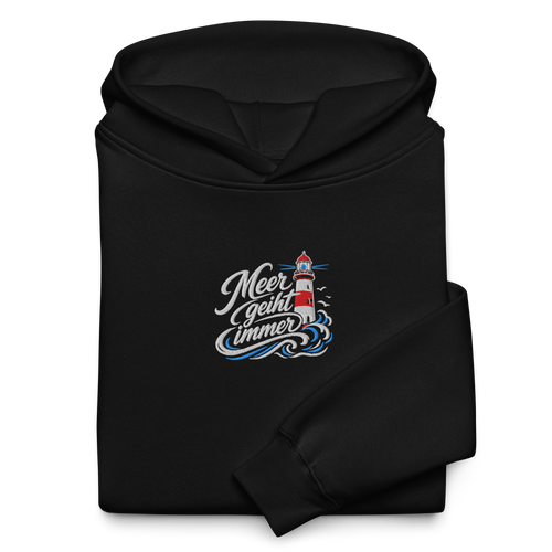 Hoodie "Meer geiht immer" hell gestickt