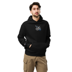 Hoodie "löppt" dunkel gestickt