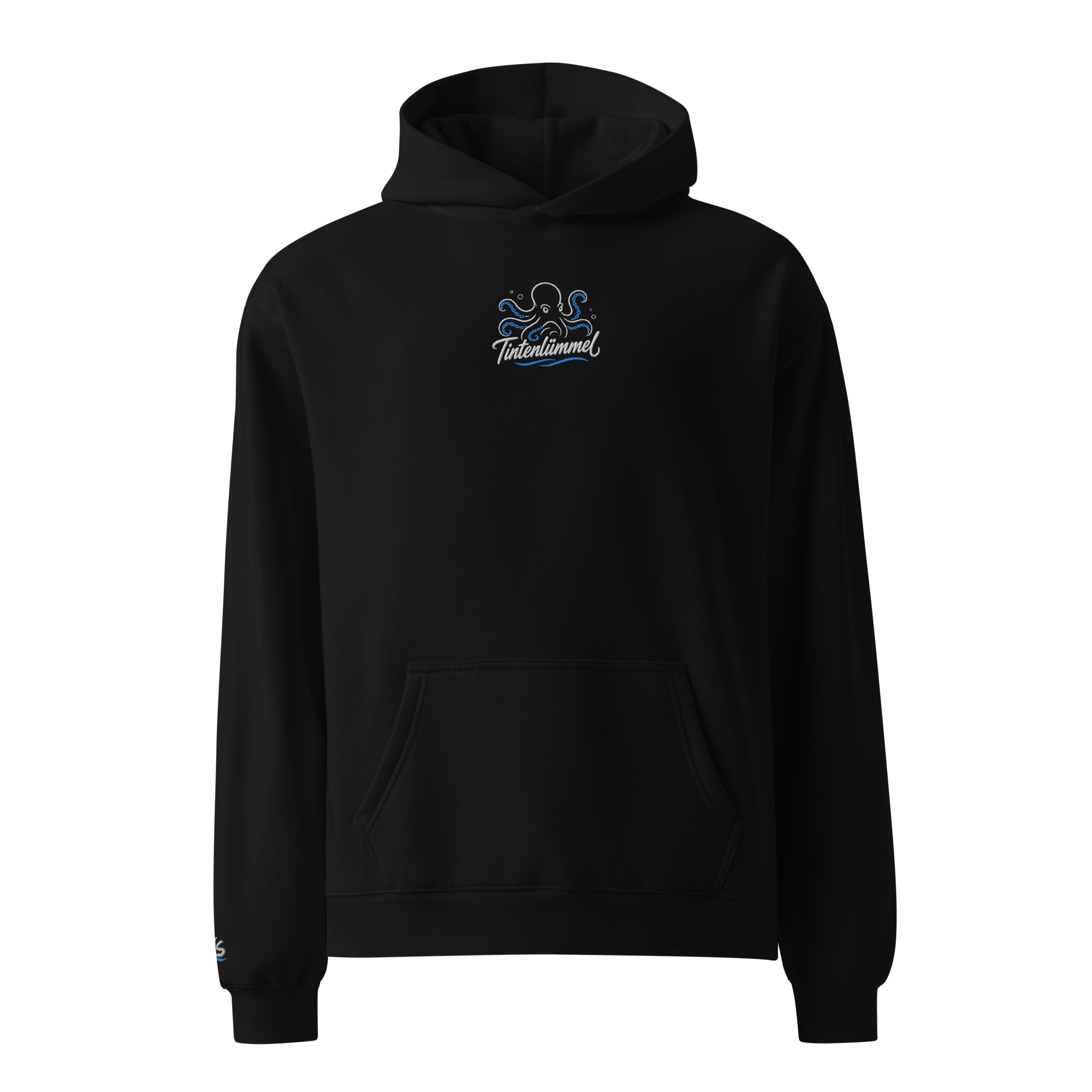 Hoodie "Tintenlümmel blau" gestickt