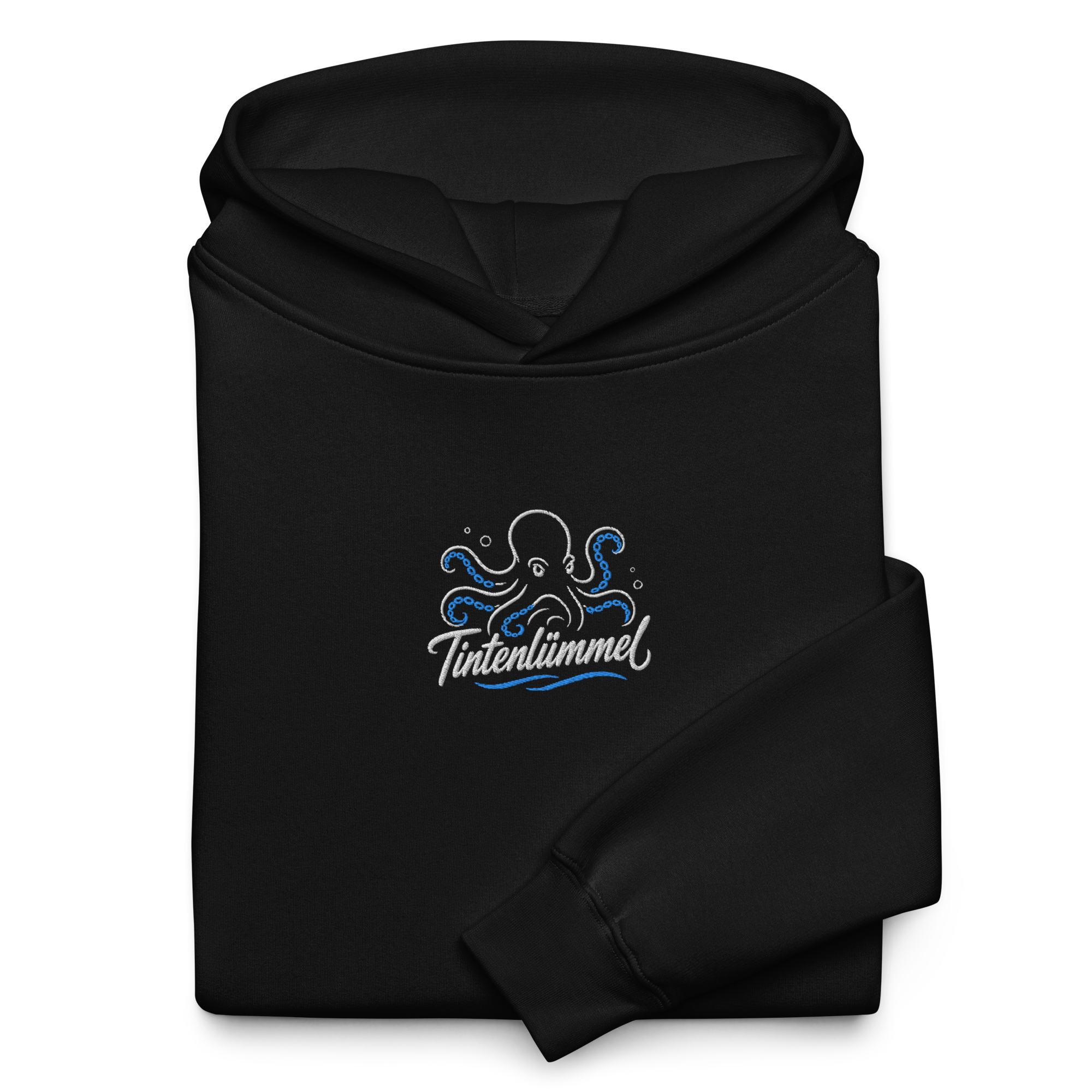 Hoodie "Tintenlümmel blau" gestickt