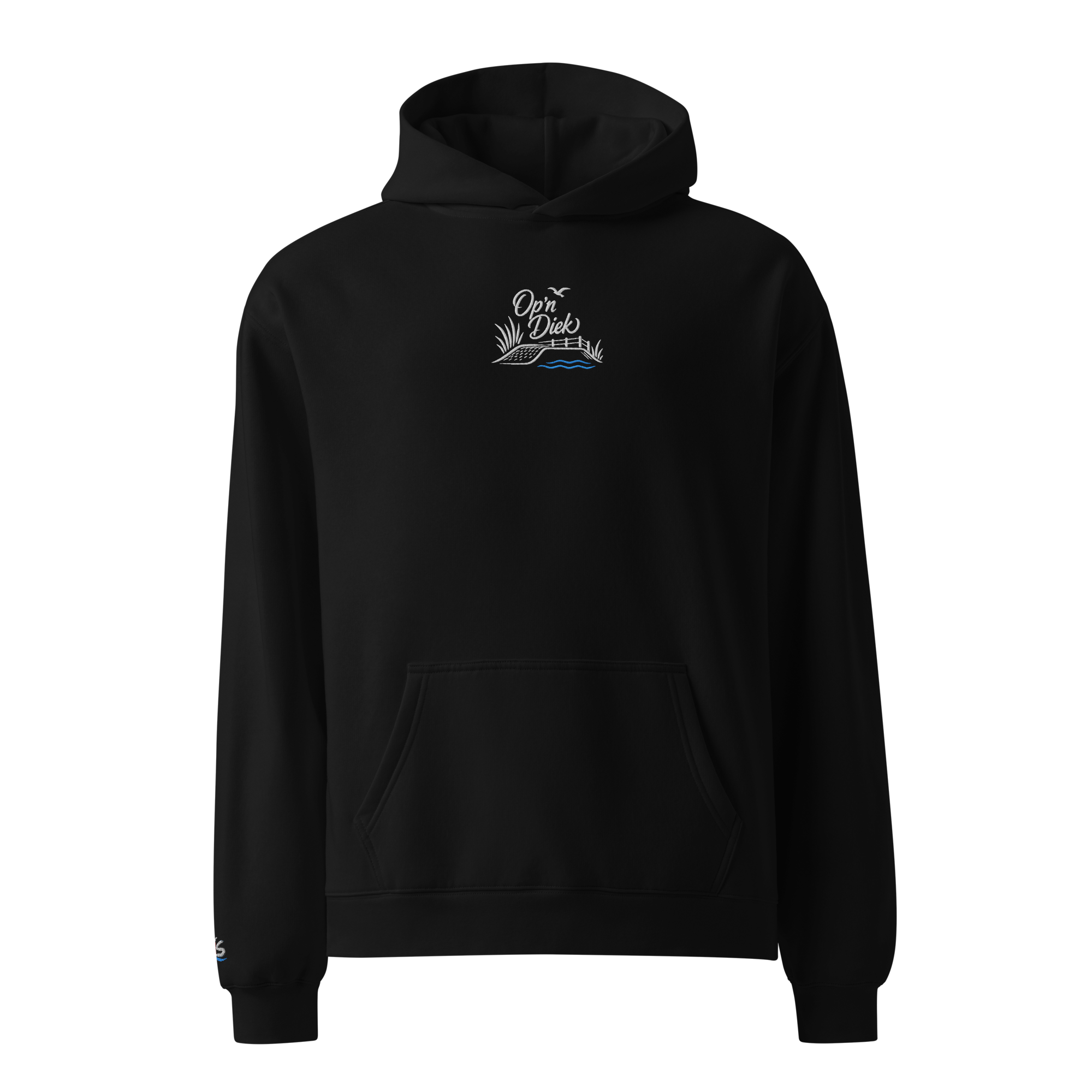Hoodie "Op´n Diek" gestickt