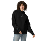 Hoodie "Möwenanker weiß" gestickt