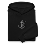 Hoodie "Möwenanker weiß" gestickt