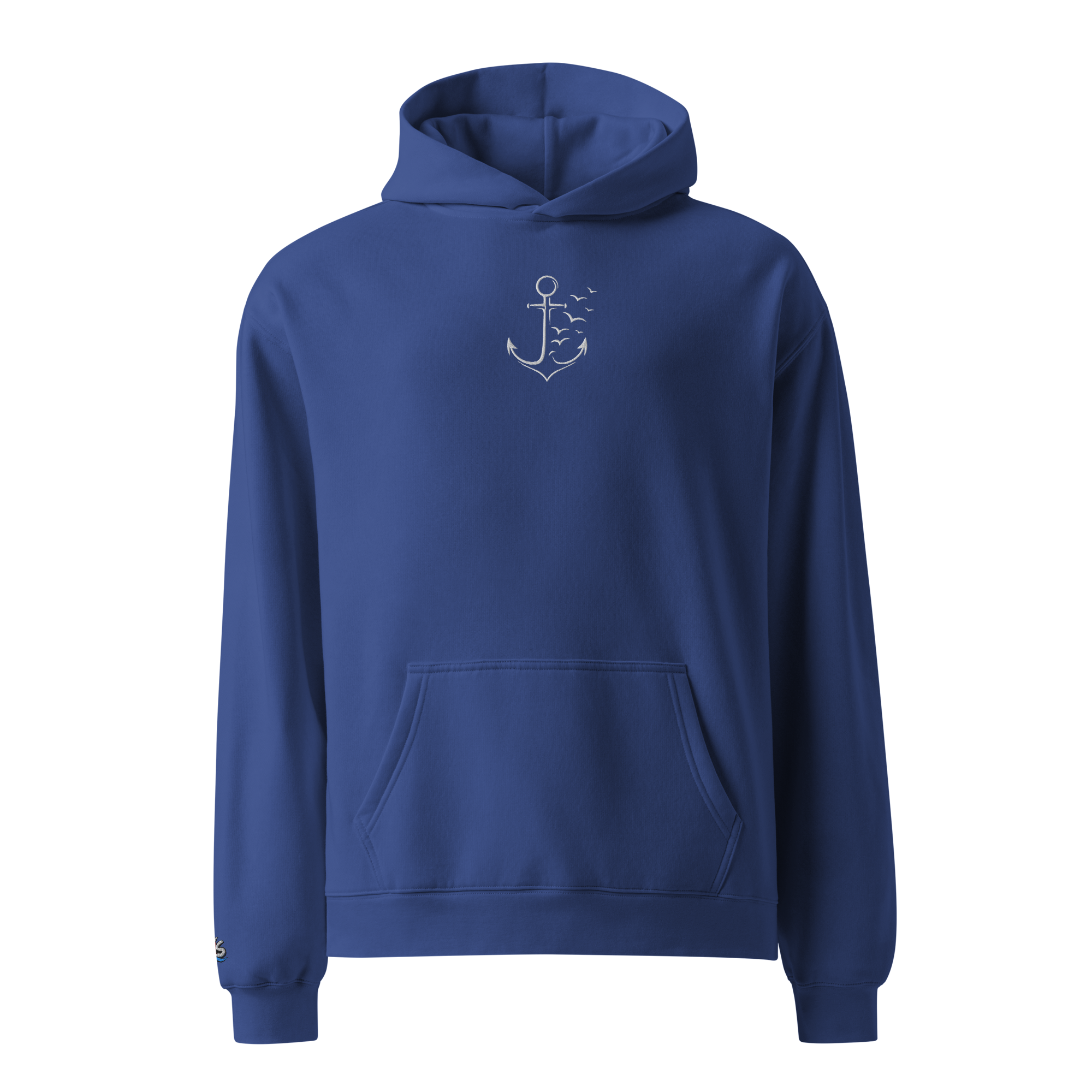 Hoodie "Möwenanker weiß" gestickt