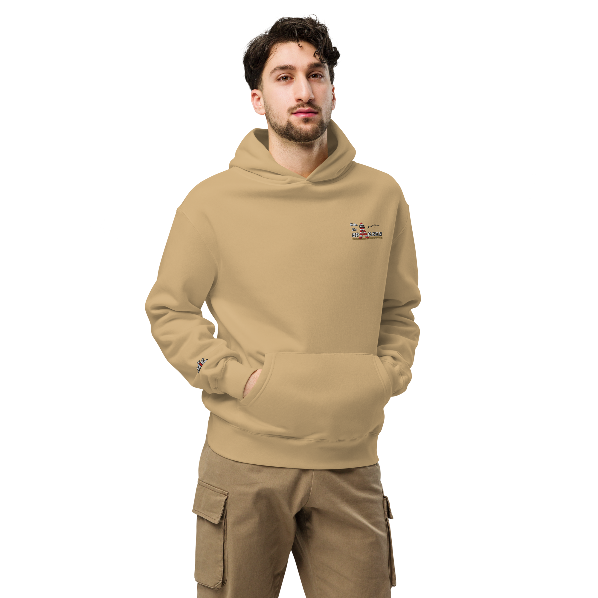 Hoodie "Moin Ihr Spacken" Dunkel gestickt