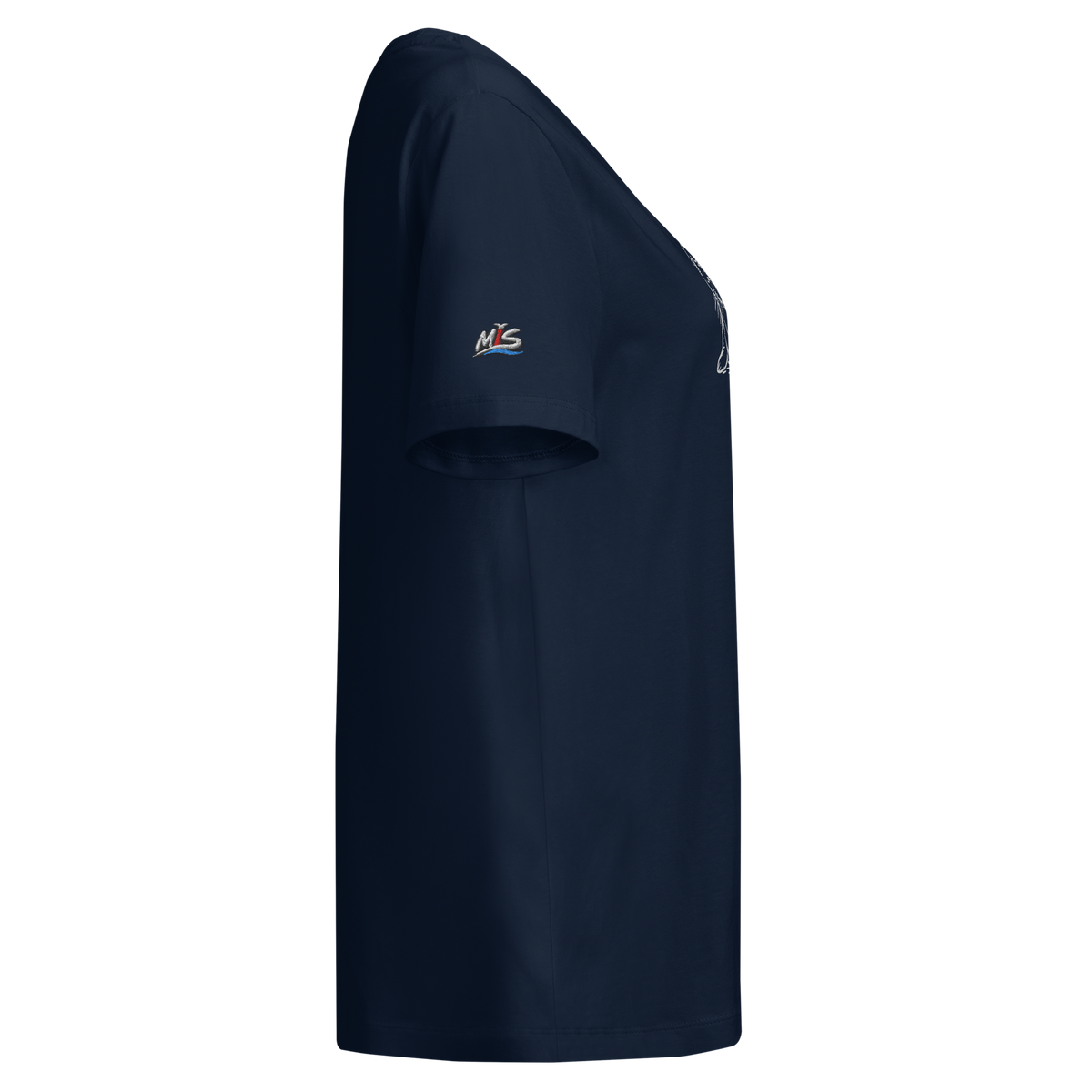 Women Premium T-Shirt "Cooler Seehund" – French Navy – rechte Seitenansicht