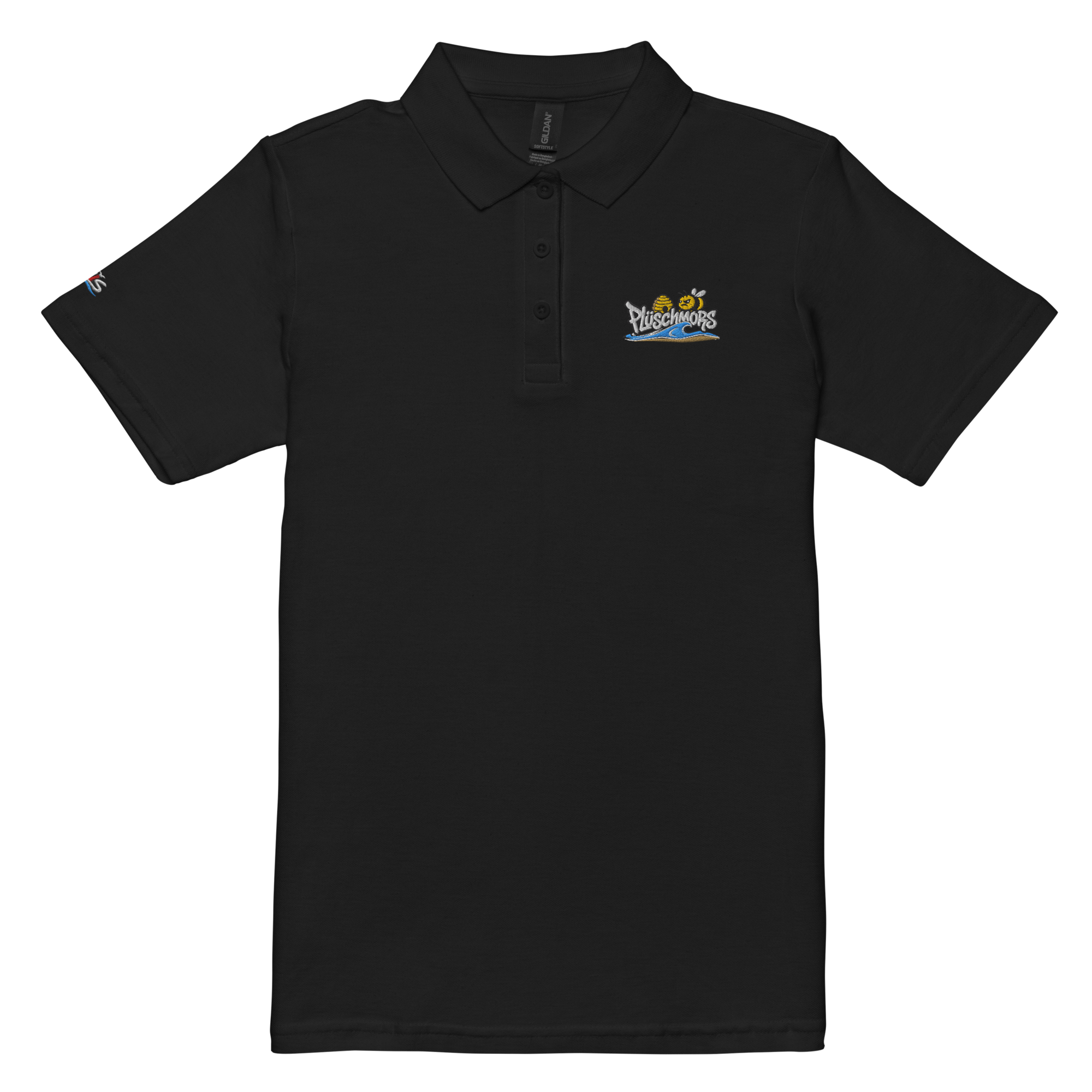 Women’s polo shirt "Plüschmors" gestickt