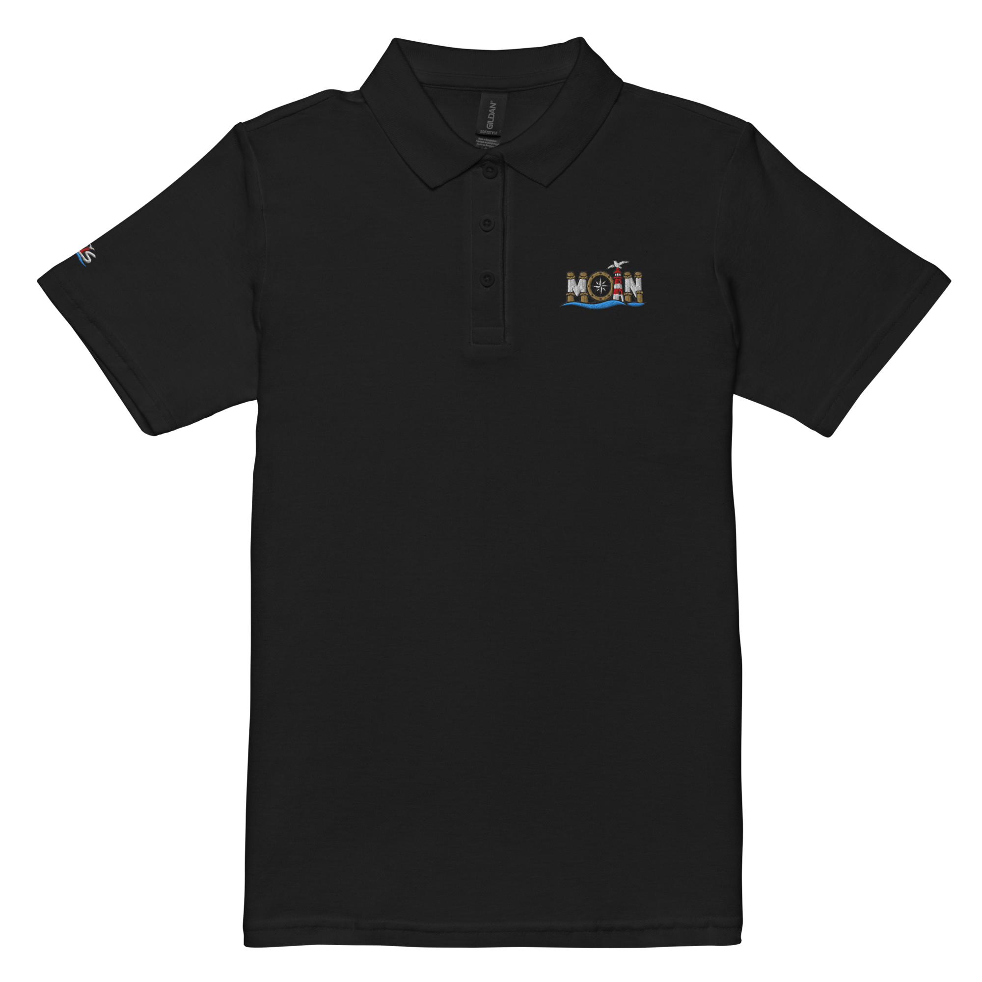 Women’s polo shirt "Moin" gestickt