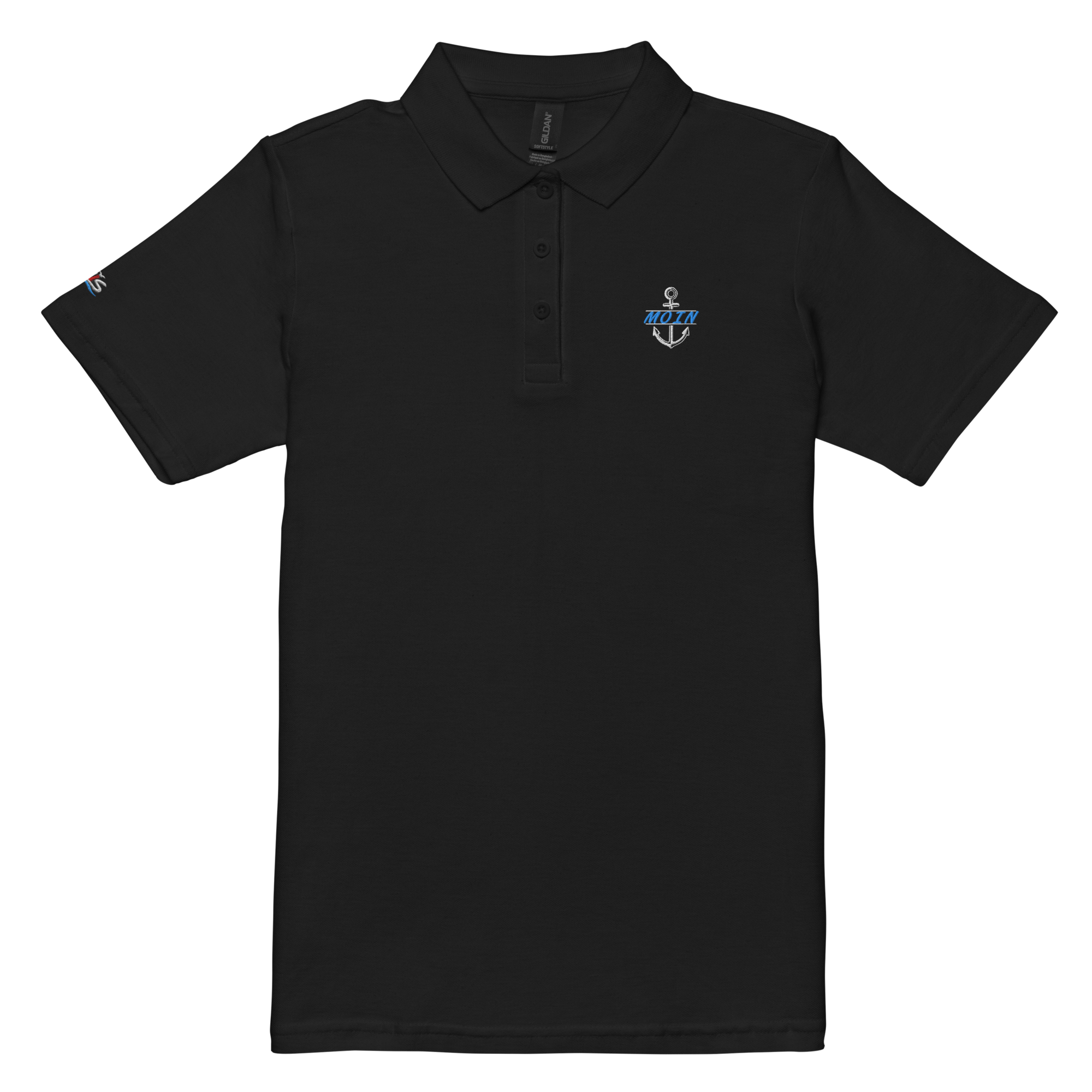 Women’s polo shirt "Moin im Anker B" gestickt