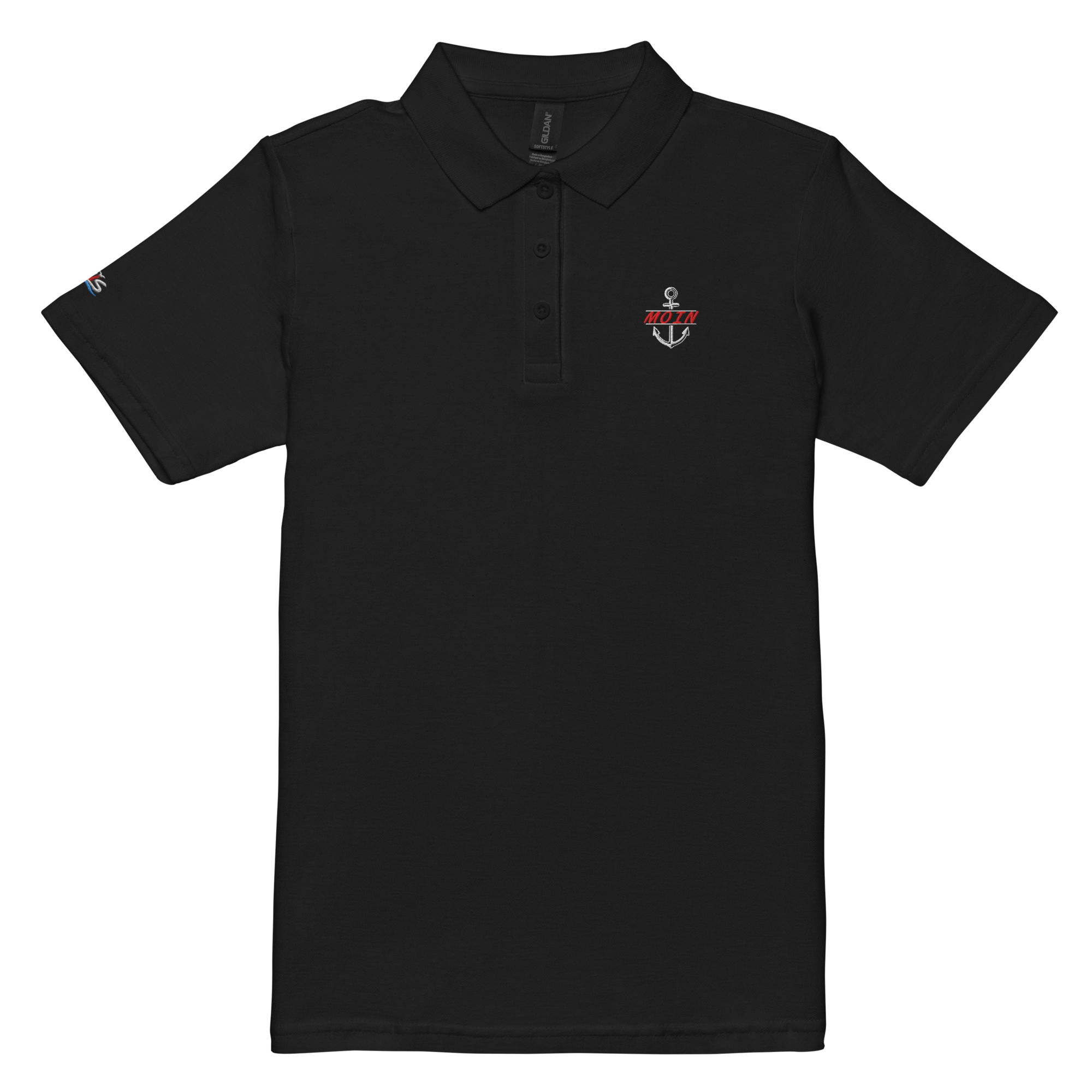 Women’s polo shirt "Moin im Anker R" gestickt