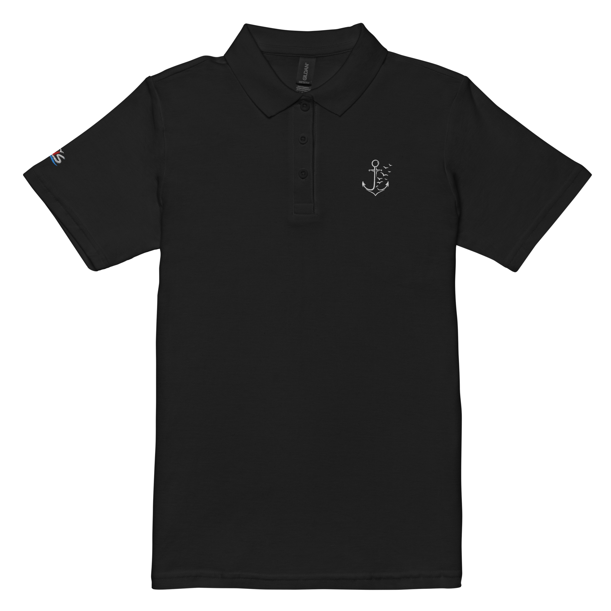 Women’s polo shirt "Möwenanker" gestickt