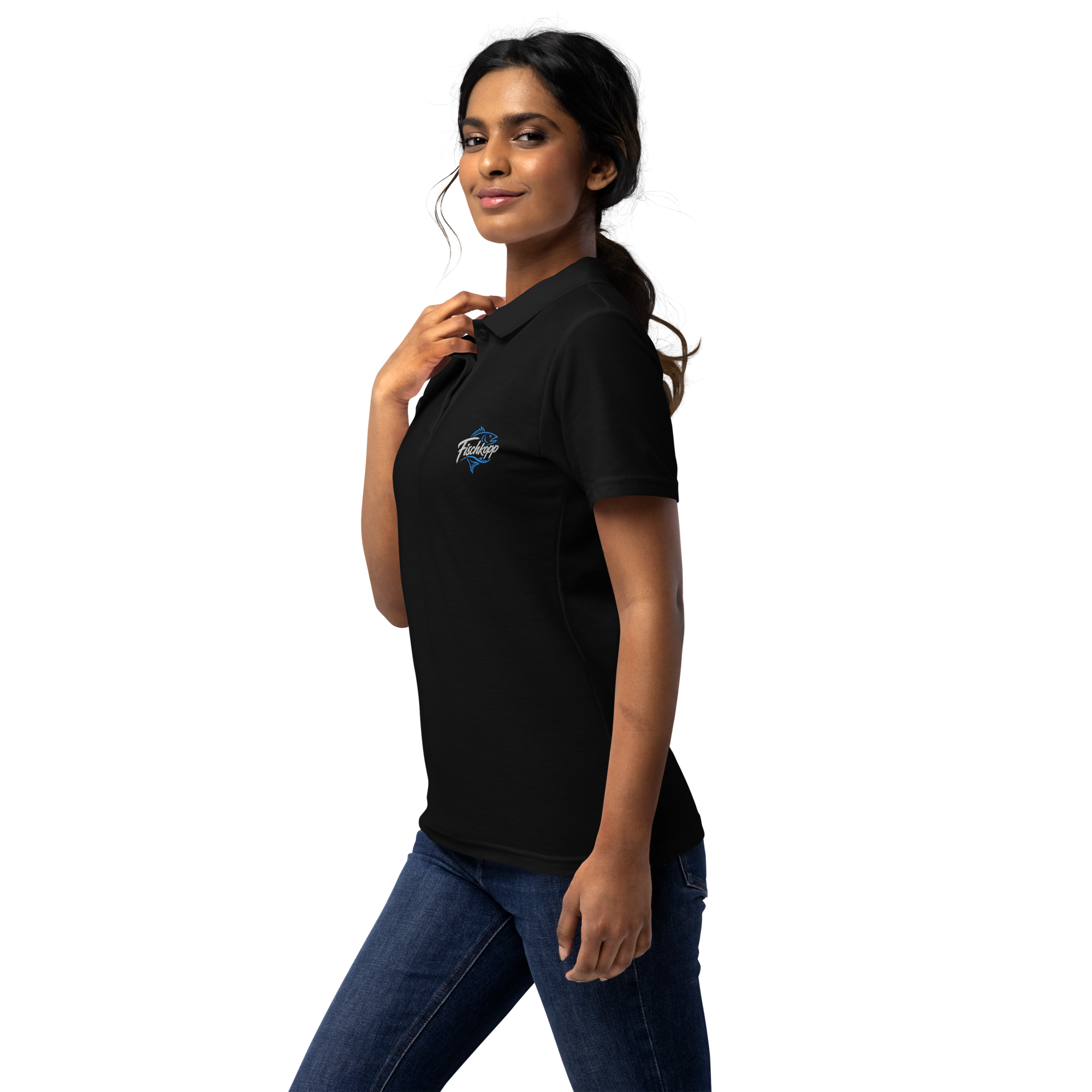 Women’s polo shirt "Fischkopp" gestickt