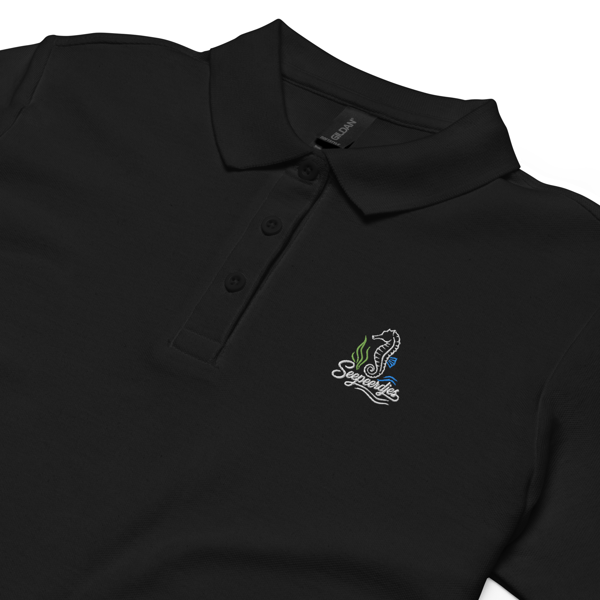 Women’s polo shirt "Seepferd" gestickt