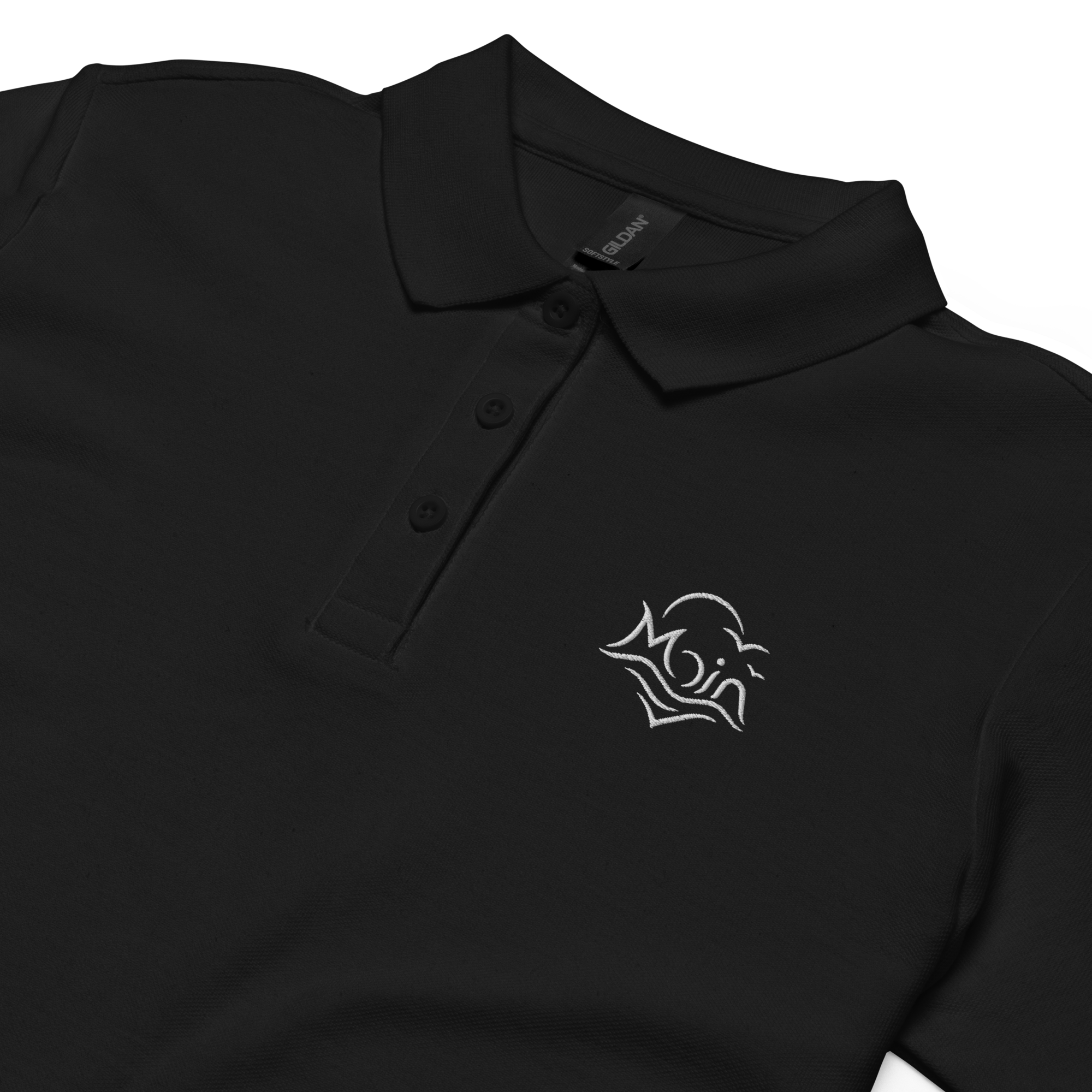 Women’s polo shirt "Moin" gestickt