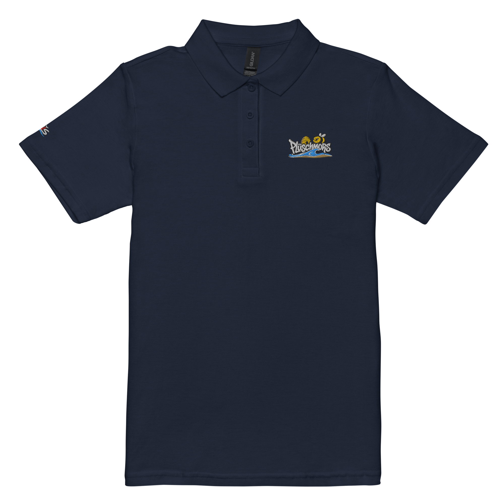 Women’s polo shirt "Plüschmors" gestickt