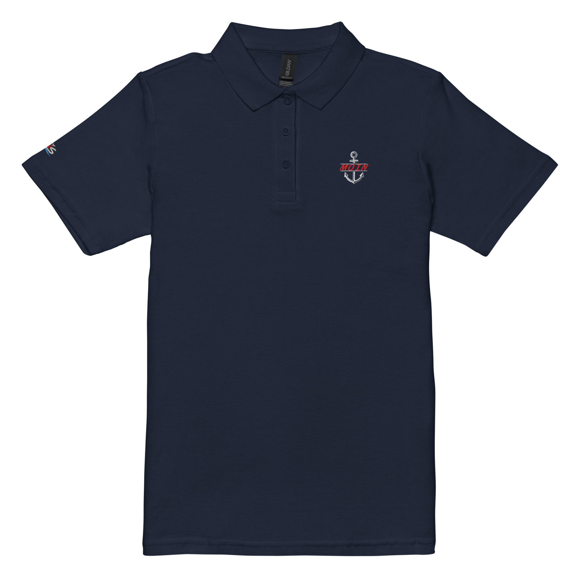 Women’s polo shirt "Moin im Anker R" gestickt
