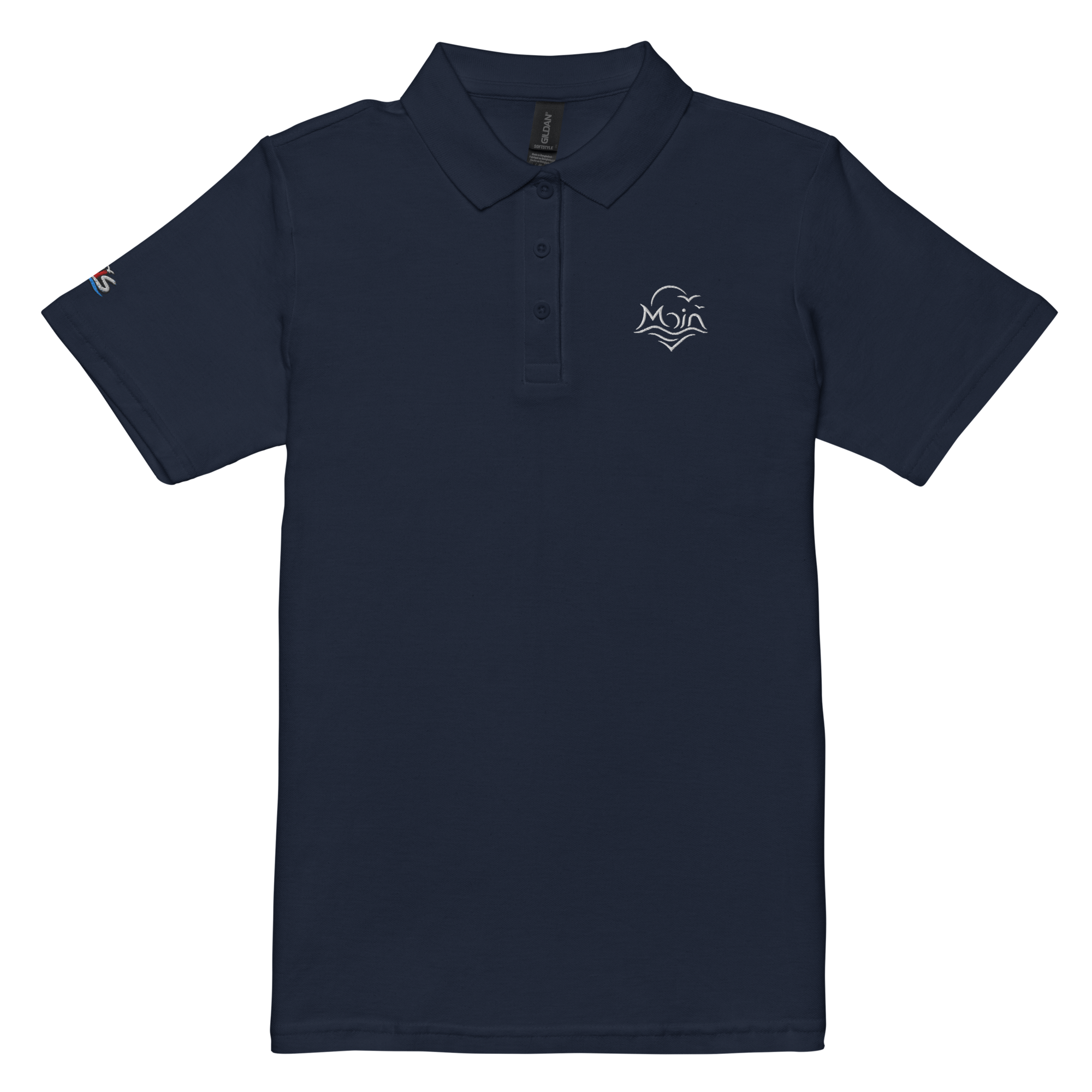 Women’s polo shirt "Moin" gestickt