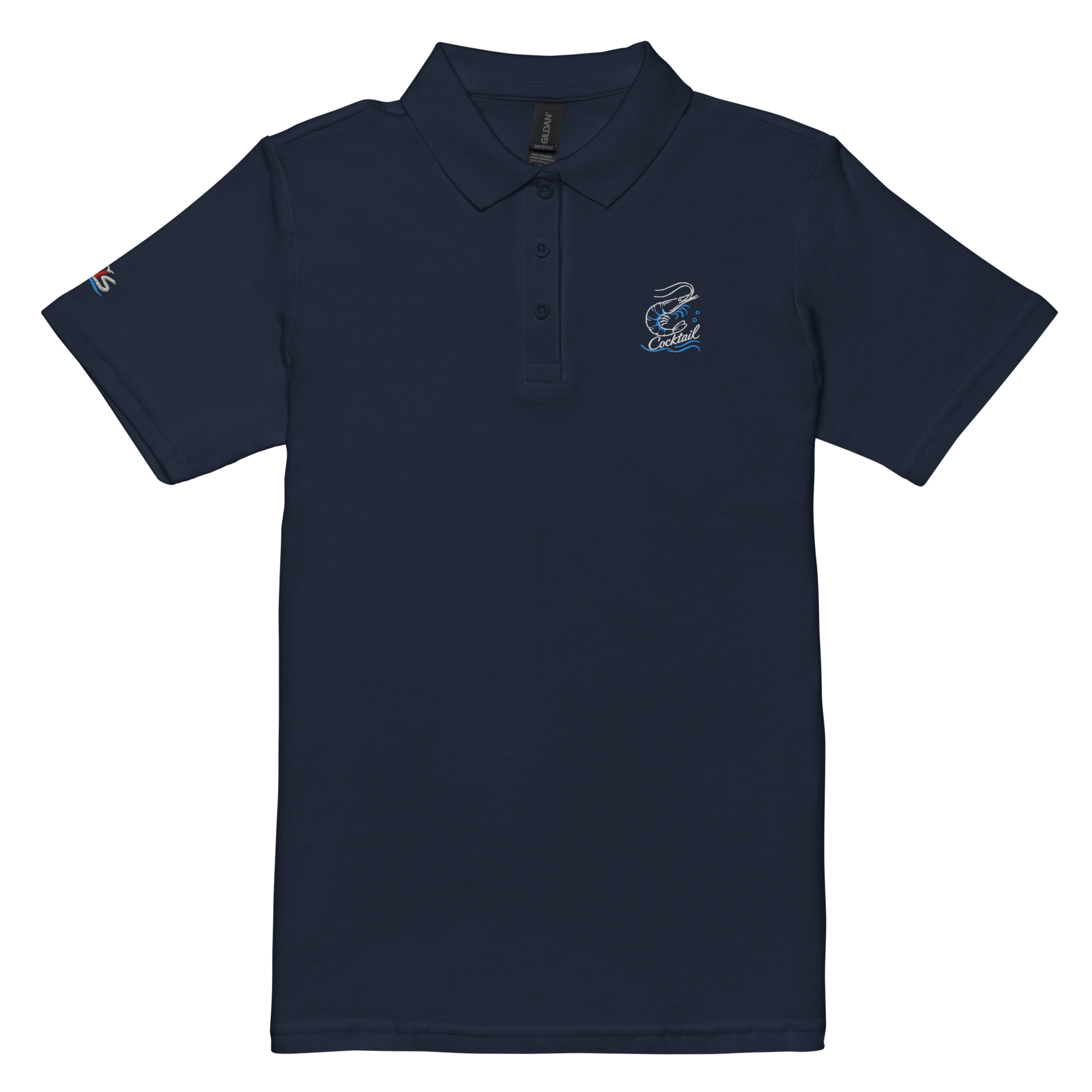 Women’s polo shirt "Scimp-Cocktail" gestickt