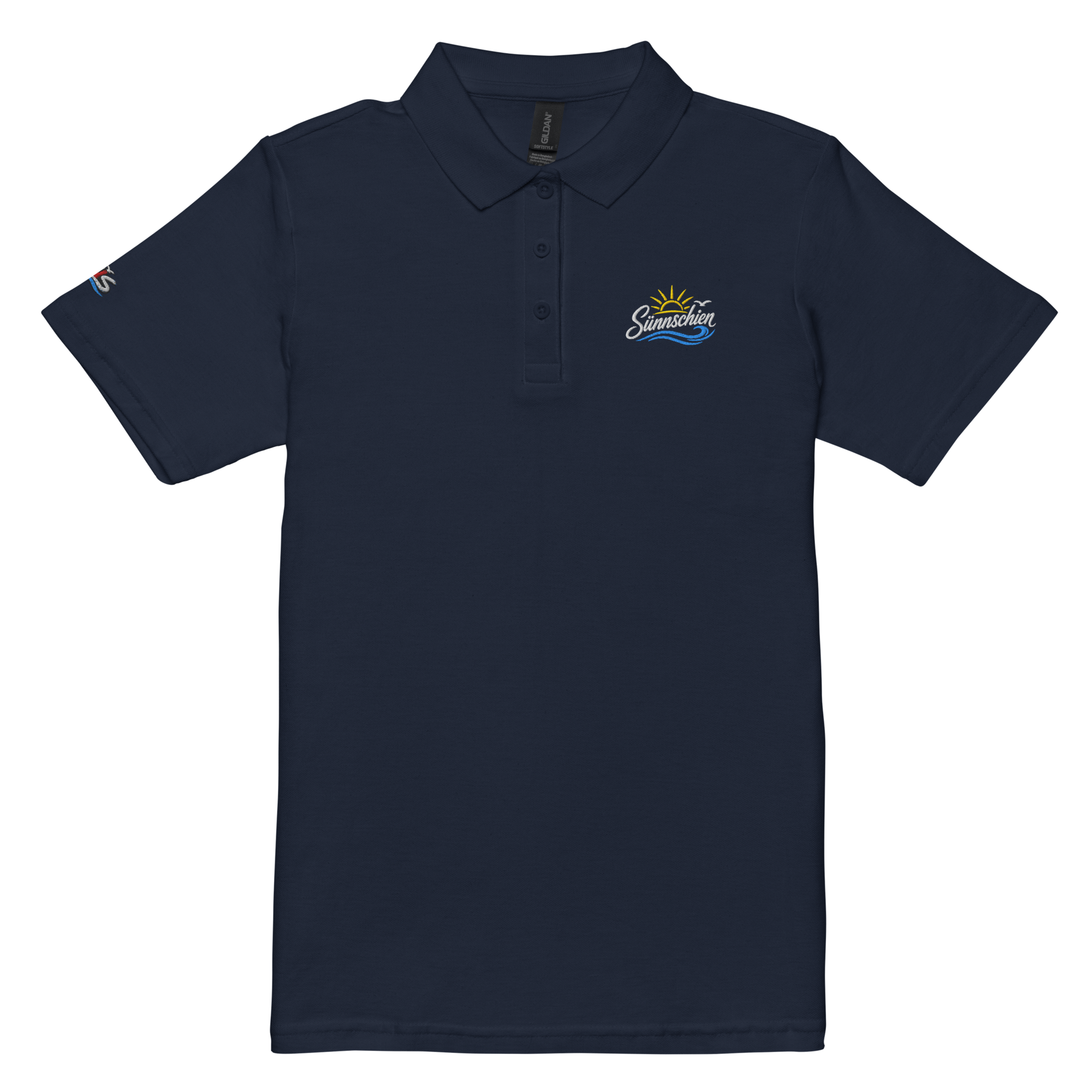 Women’s polo shirt "Sünnschien" gestickt
