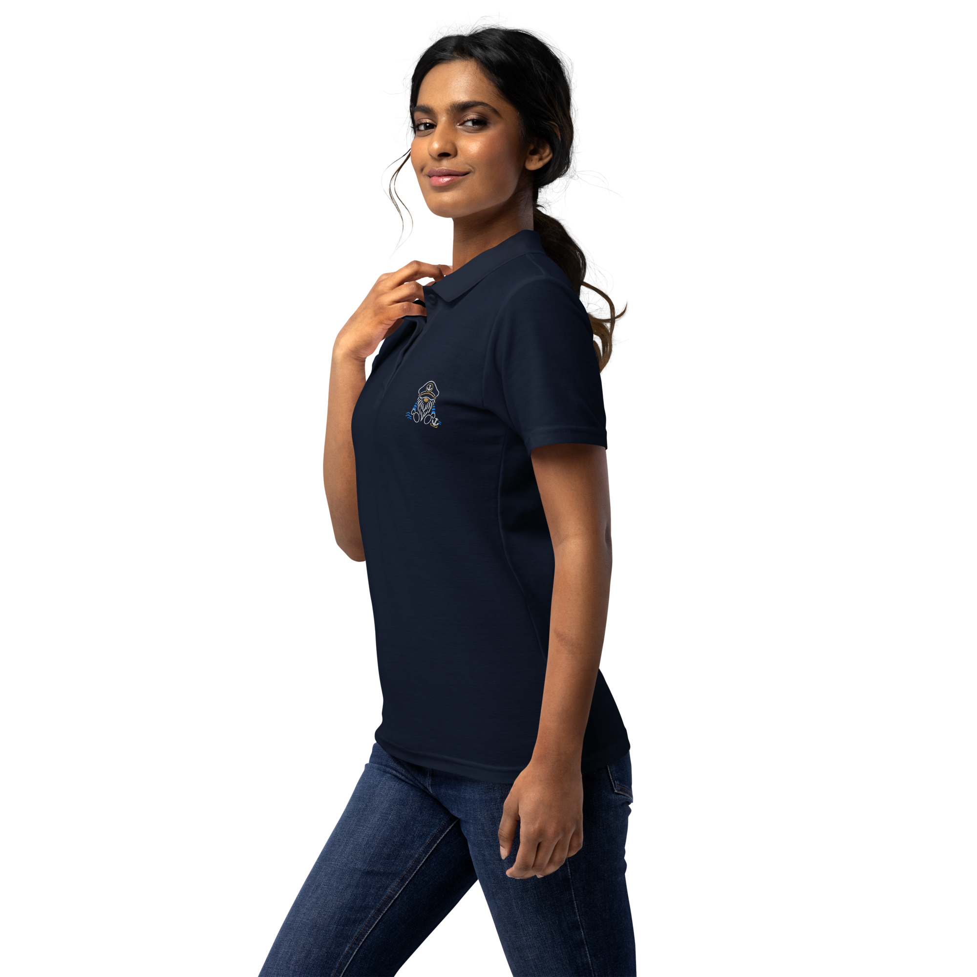 Women’s polo shirt "Seemannswichtel" gestickt