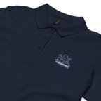 Women’s polo shirt "Tintenlümmel blau" gestickt