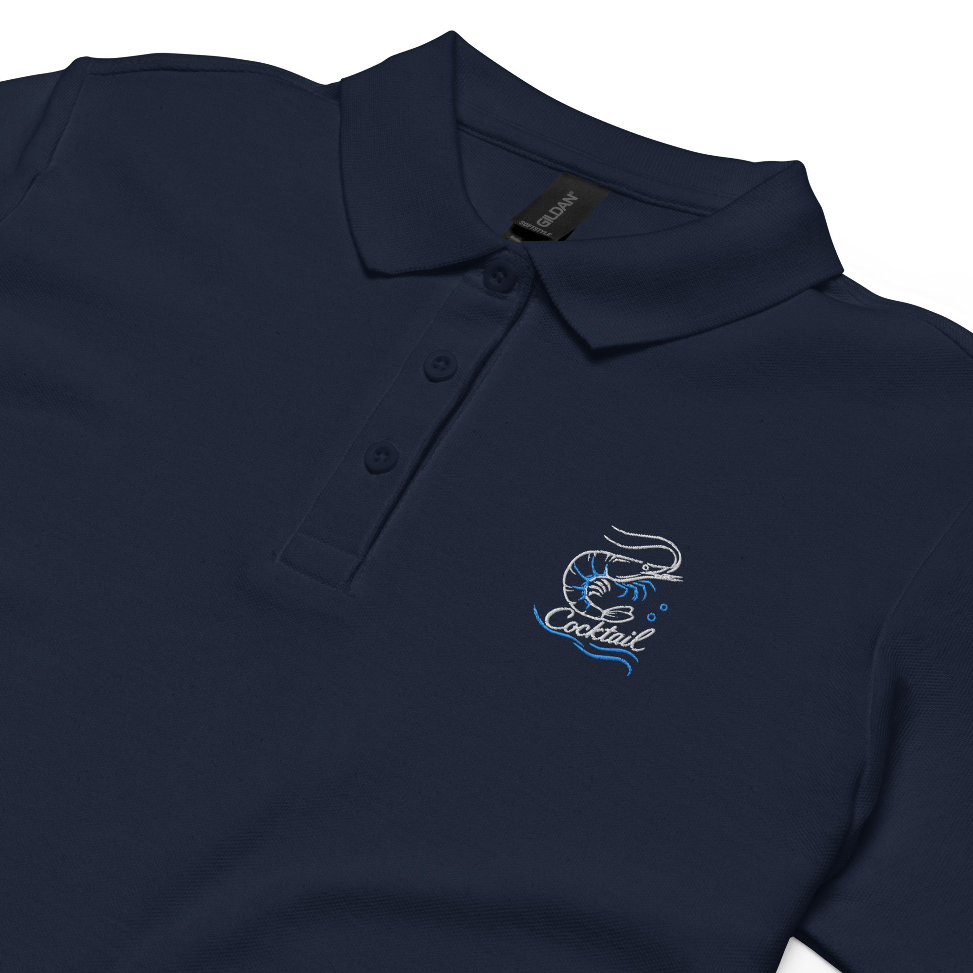 Women’s polo shirt "Scimp-Cocktail" gestickt