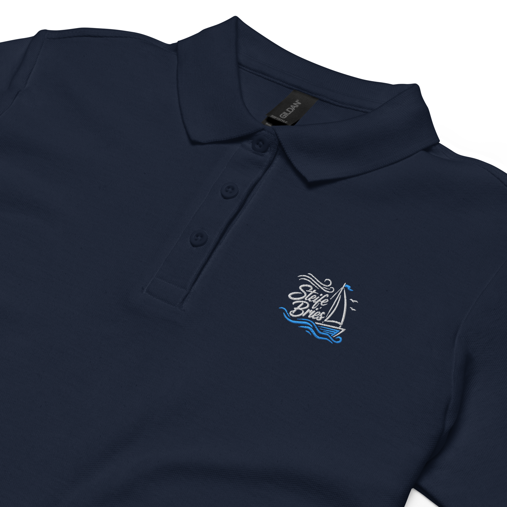 Women’s polo shirt "Steife Bries" gestickt