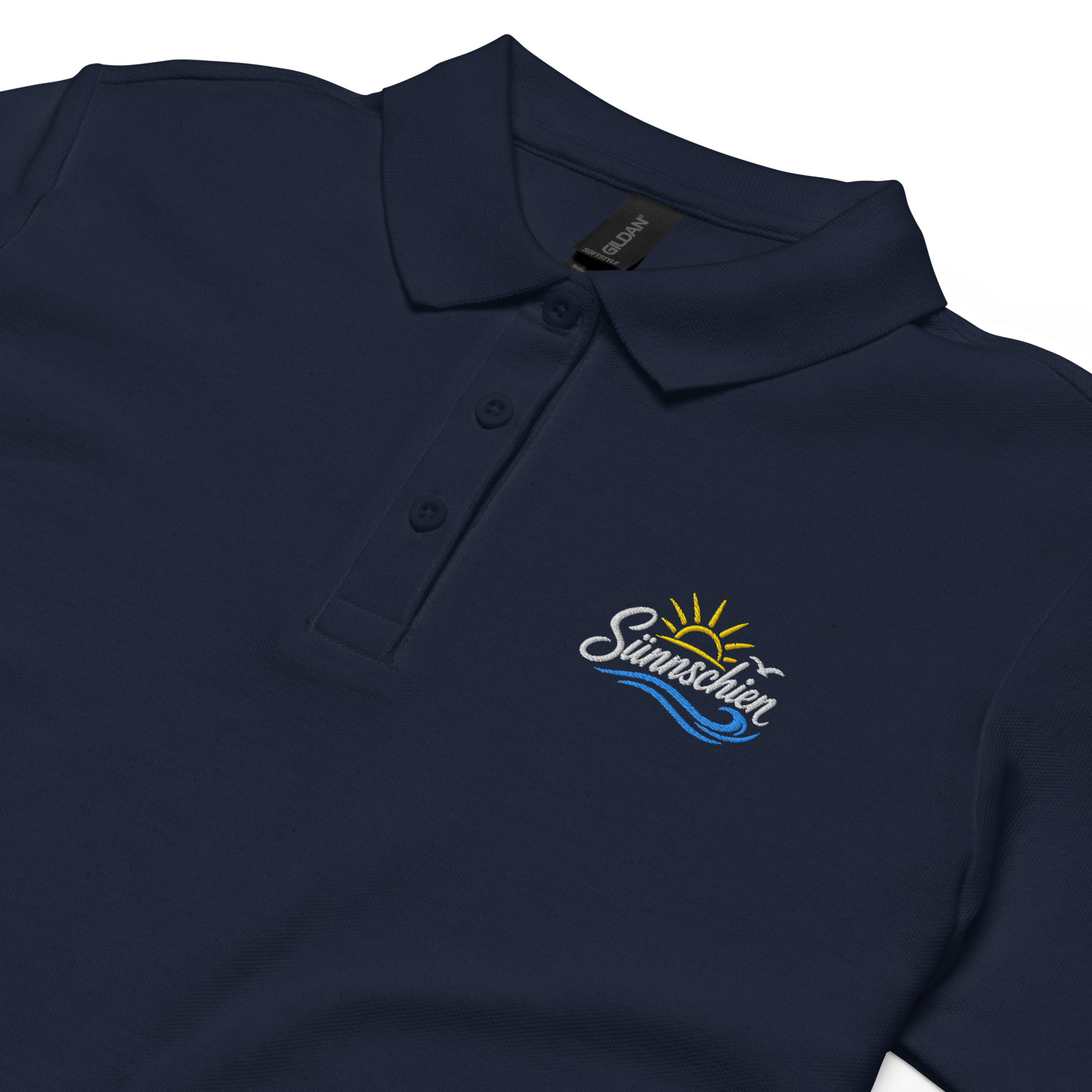 Women’s polo shirt "Sünnschien" gestickt