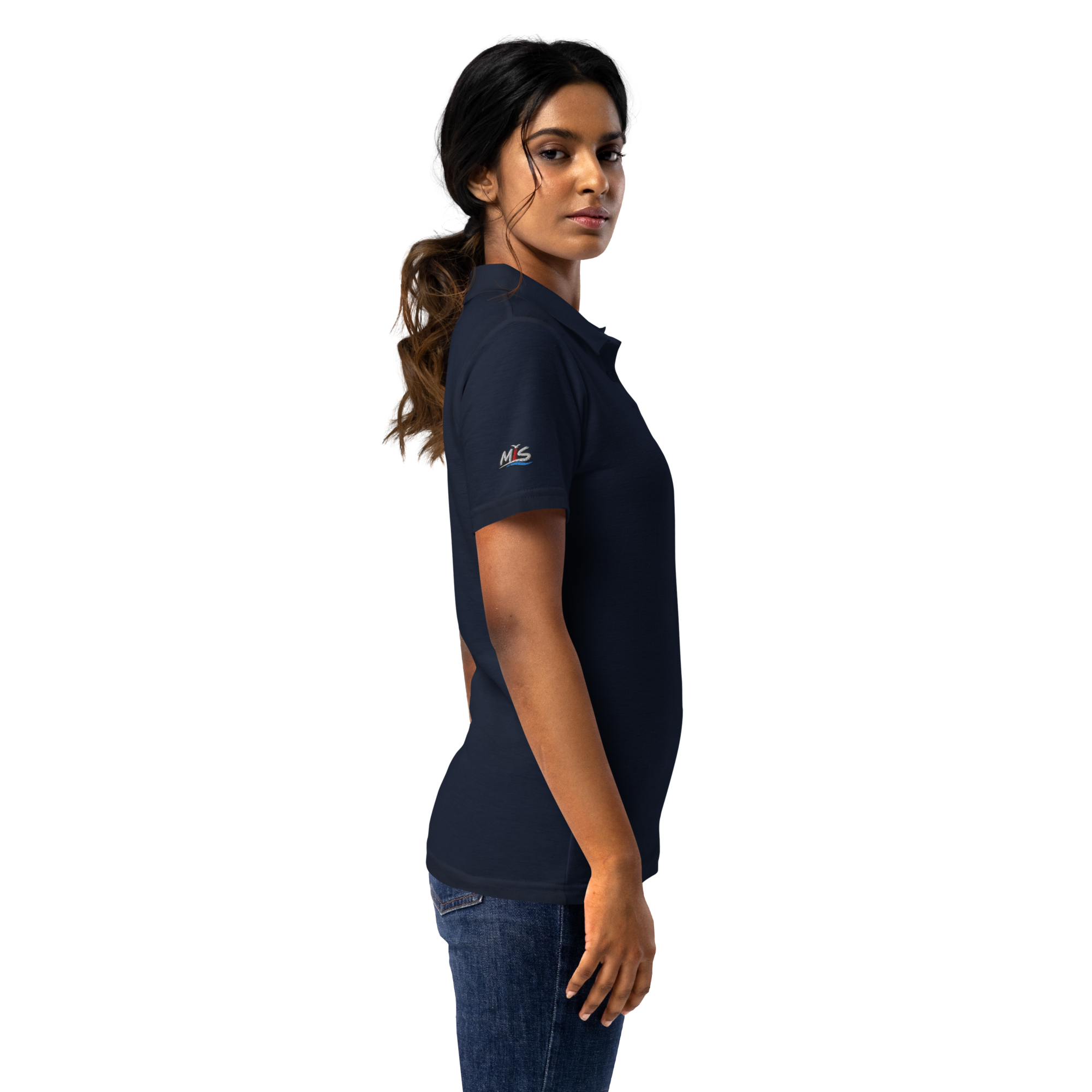 Women’s polo shirt "Steife Bries" gestickt