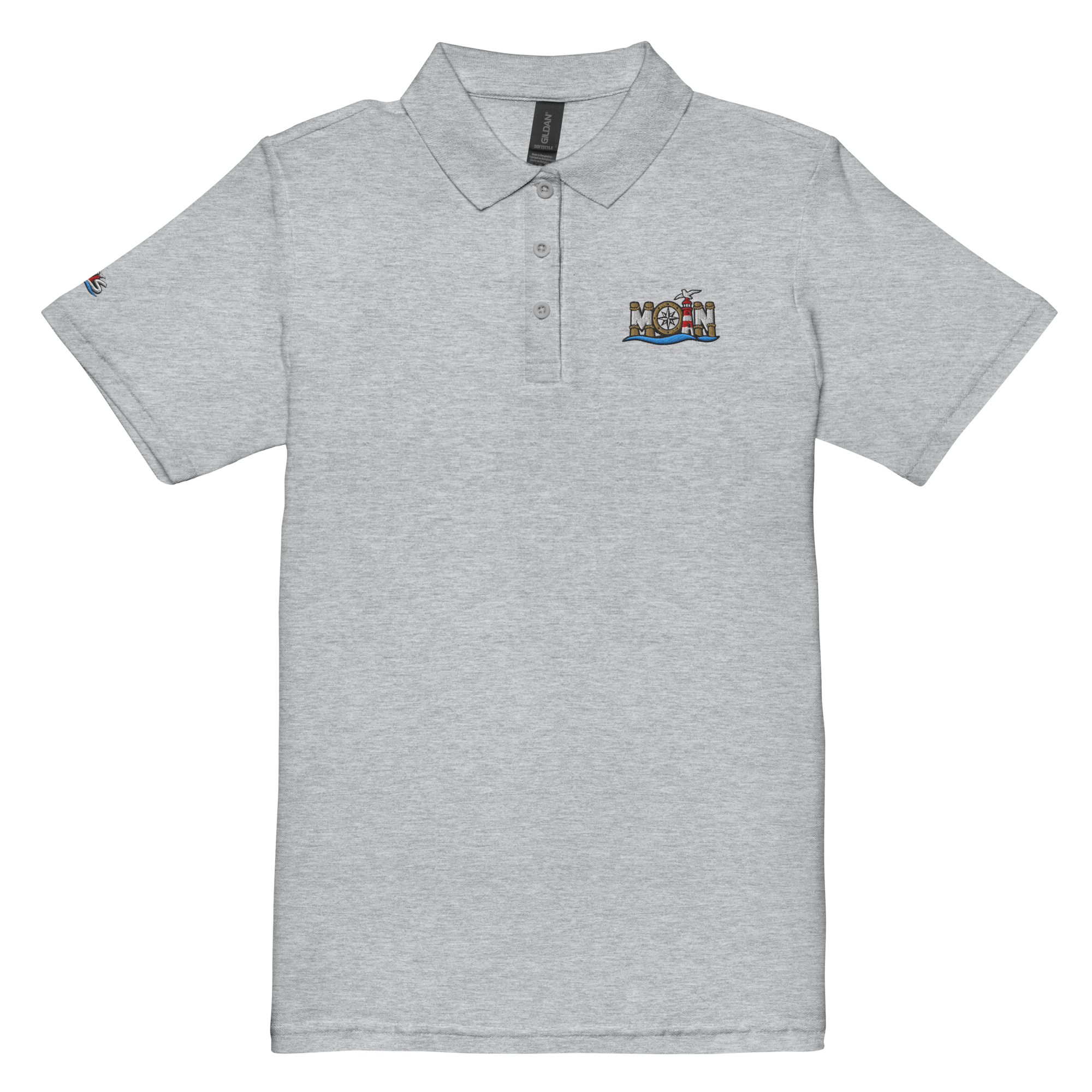 Women’s polo shirt "Moin" gestickt