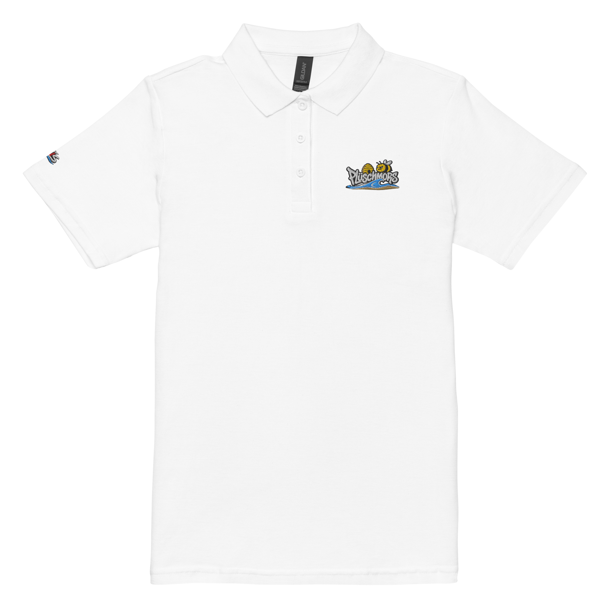 Women’s polo shirt "Plüschmors" gestickt