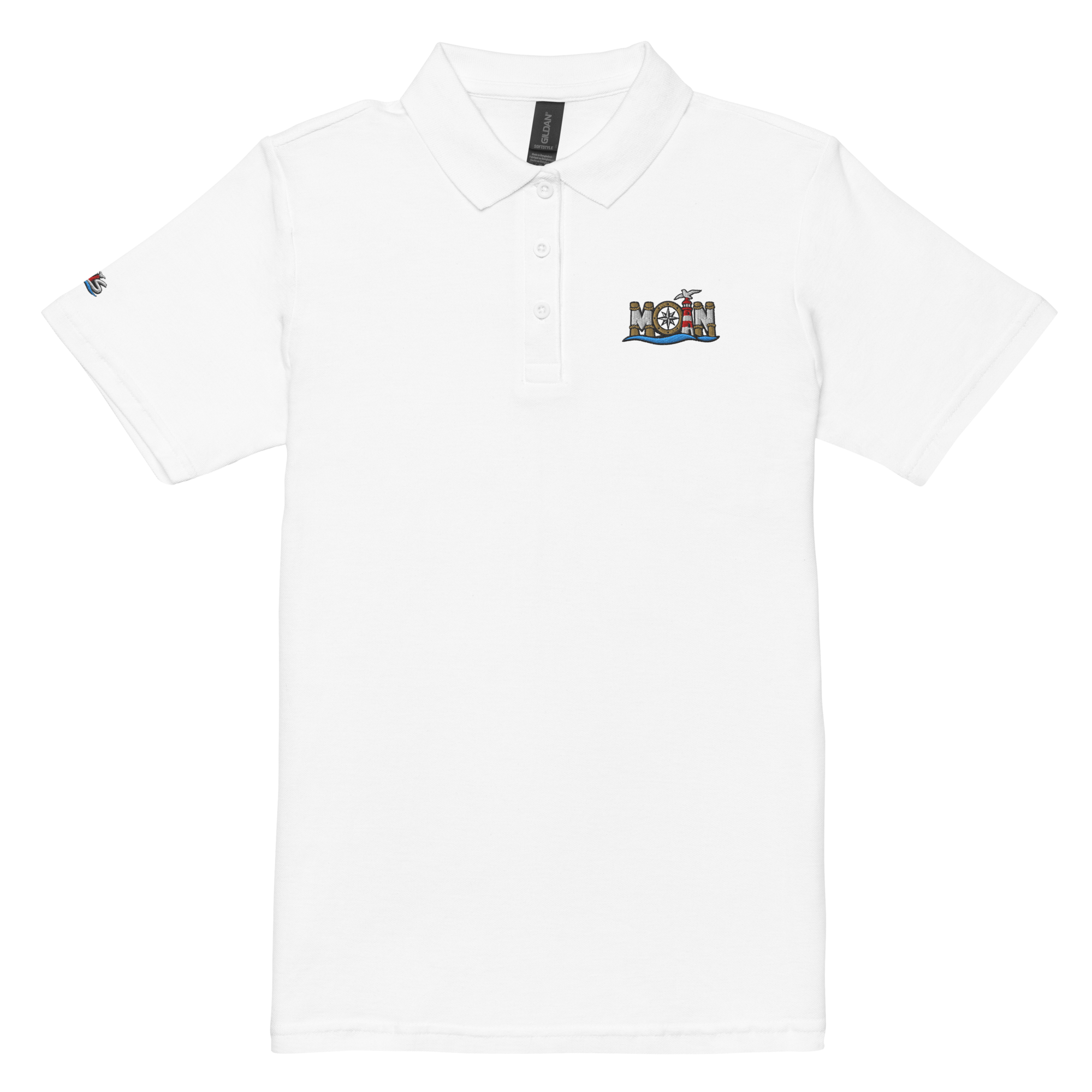 Women’s polo shirt "Moin" gestickt