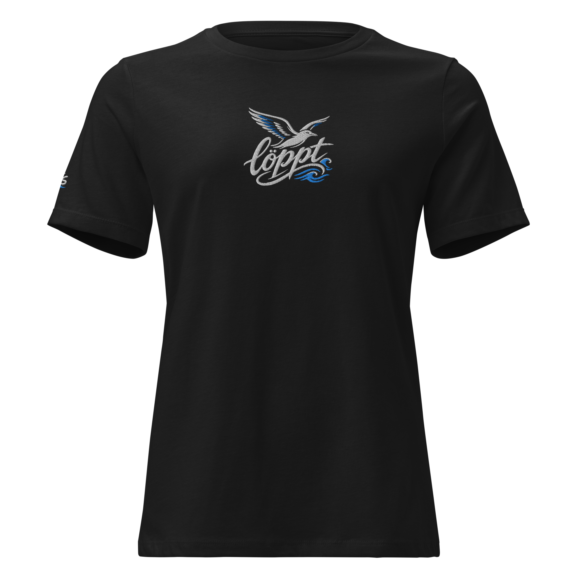 Women's Relaxed T-Shirt "löppt" gestickt