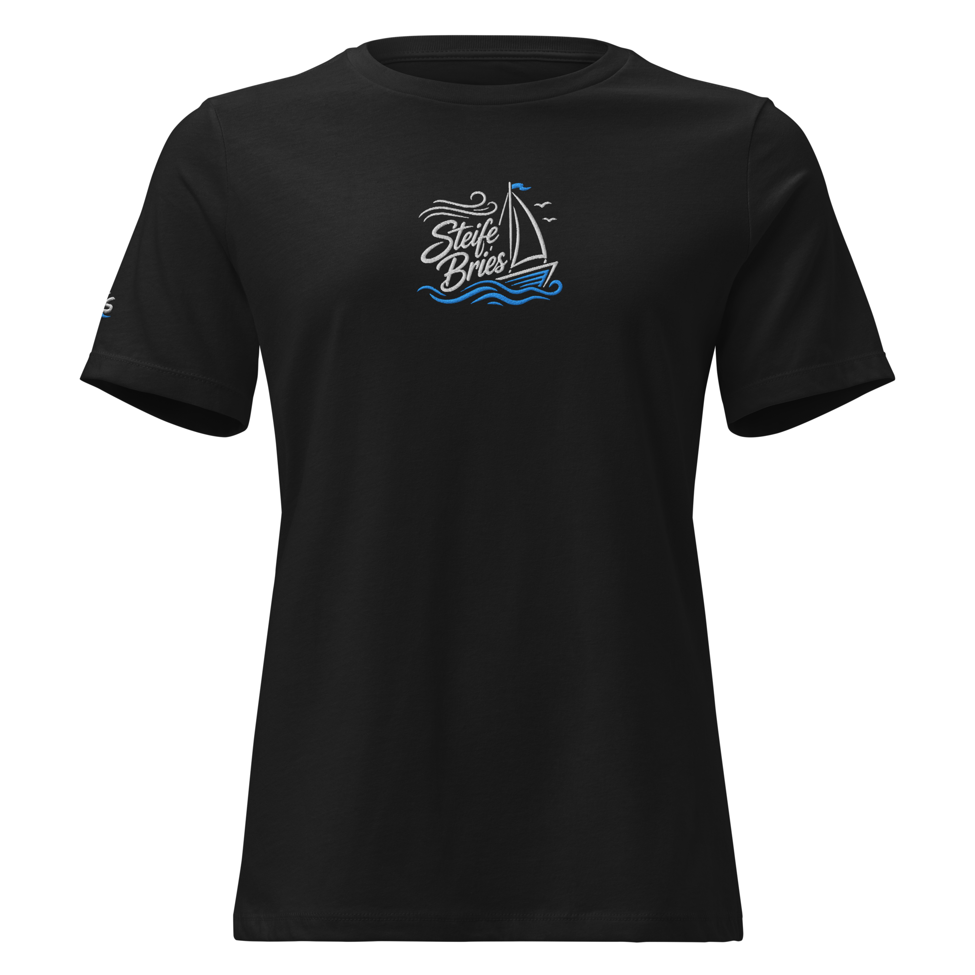 Women's Relaxed T-Shirt "Steife Bries" gestickt