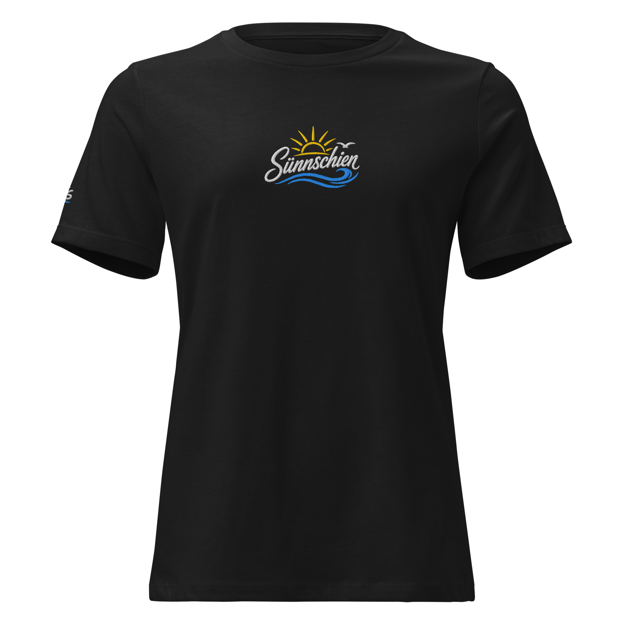Women's Relaxed T-Shirt "Sünnschien" gestickt