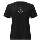 Women's Relaxed T-Shirt "Möwenanker" gestickt