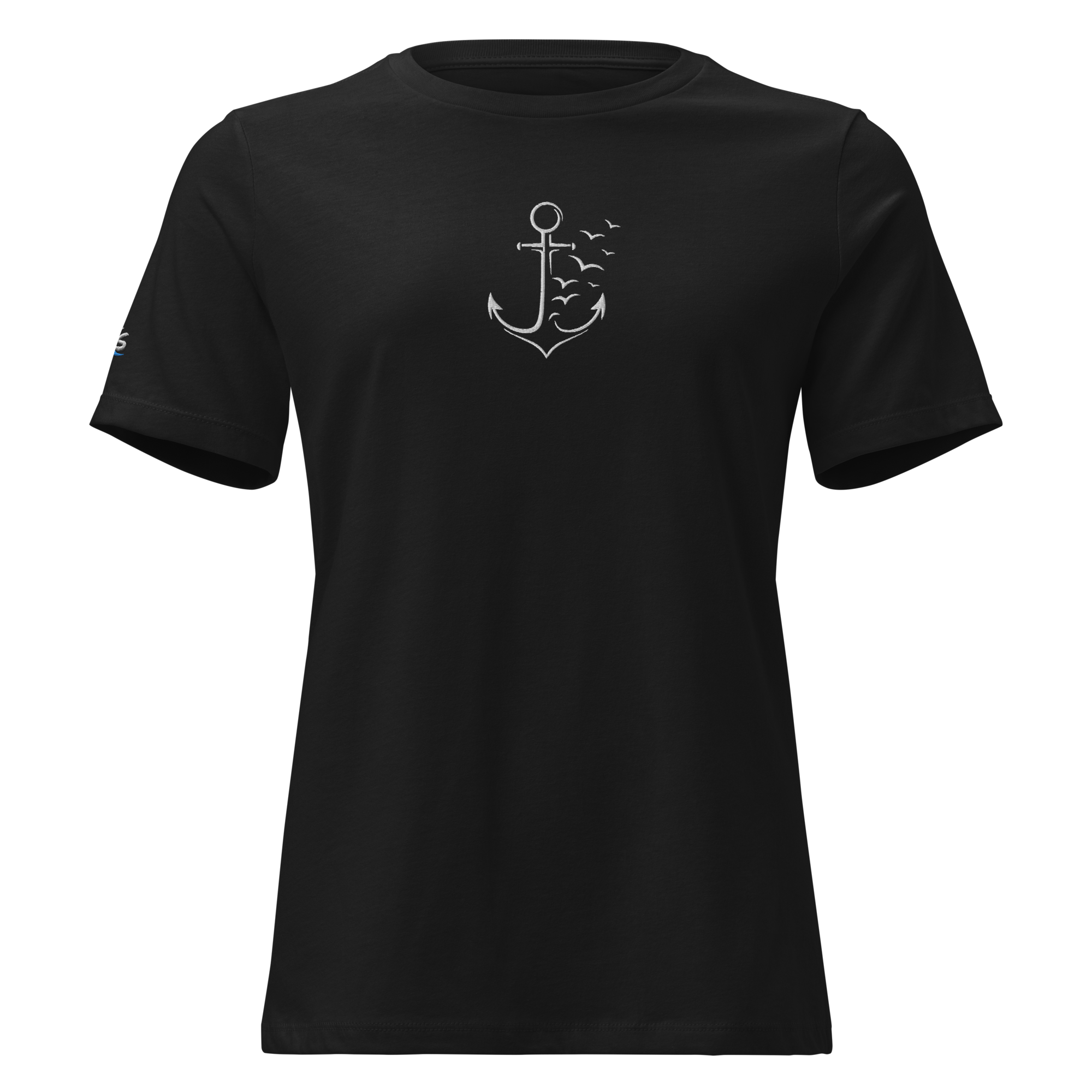 Women's Relaxed T-Shirt "Möwenanker" gestickt