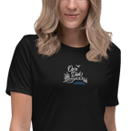 Women's Relaxed T-Shirt "Op´n Diek" gestickt