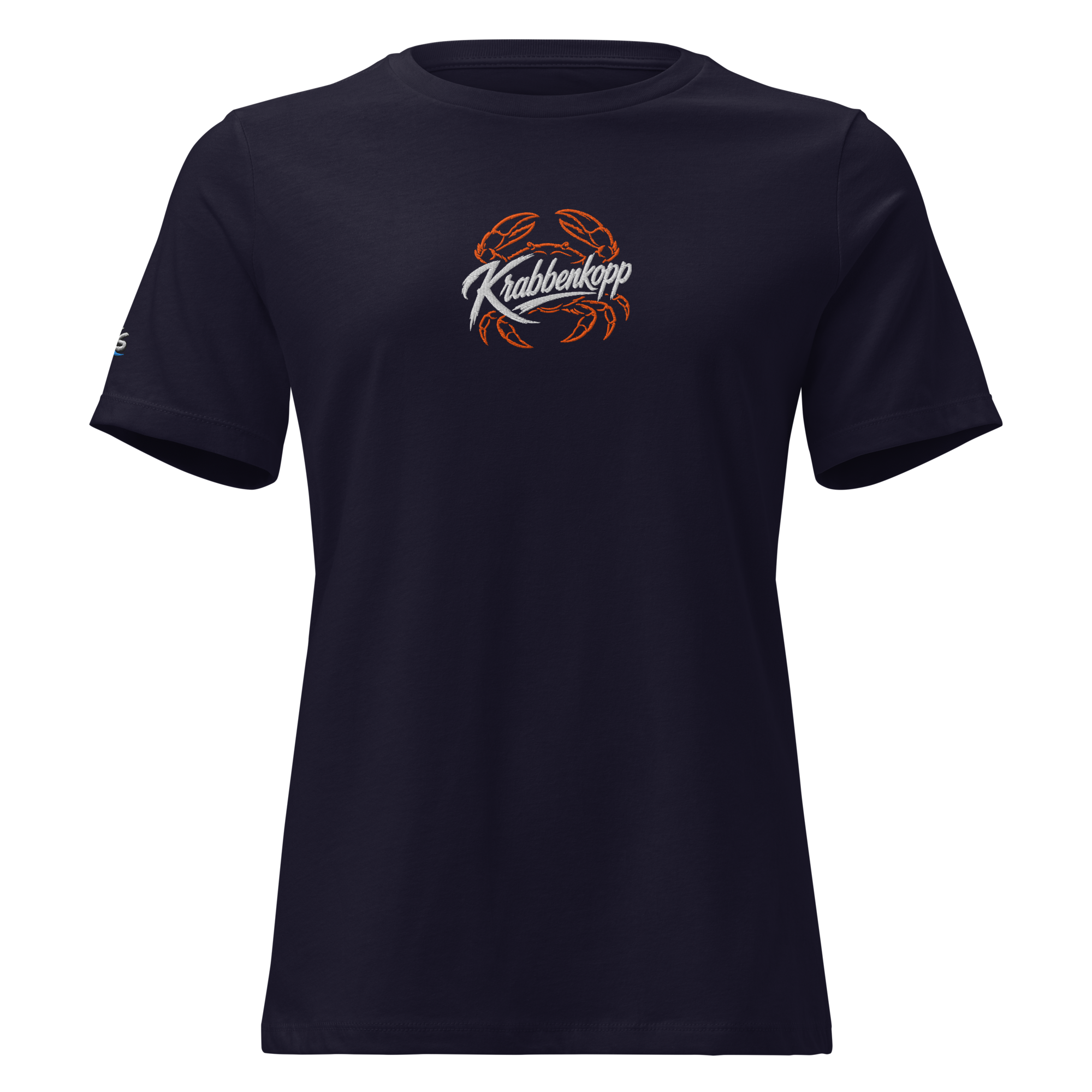Women's Relaxed T-Shirt "Krabbenkopp" gestickt