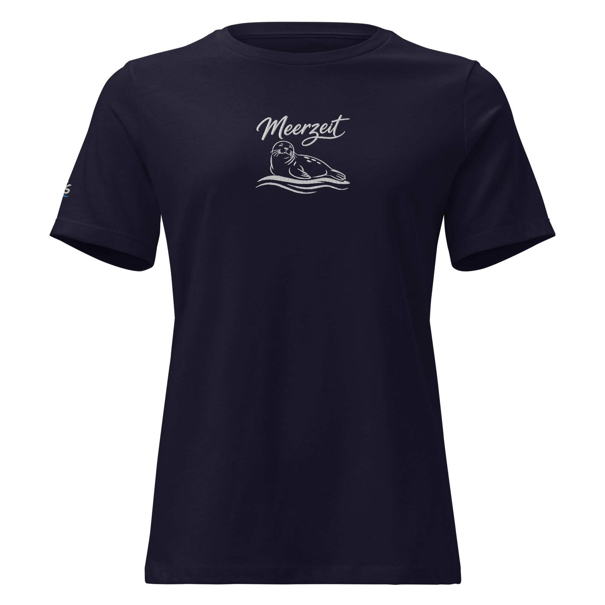 Women's Relaxed T-Shirt "Meerzeit" gestickt