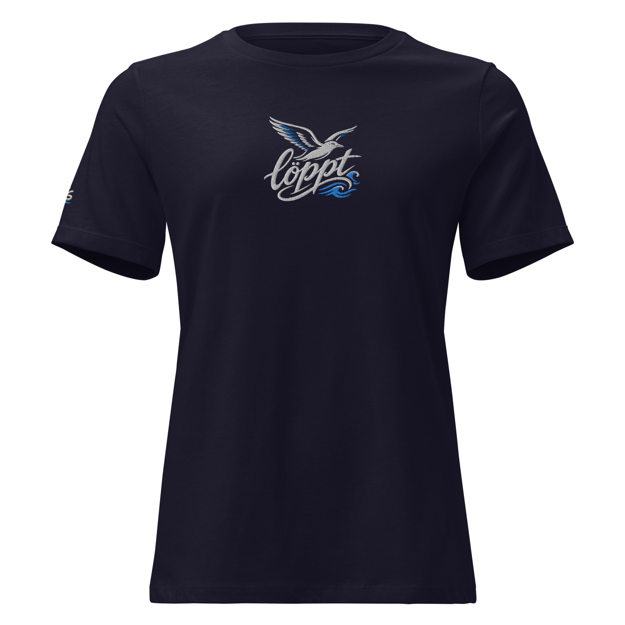 Women's Relaxed T-Shirt "löppt" gestickt