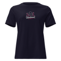 Women's Relaxed T-Shirt "Tintenlümmel pink" gestickt