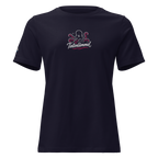 Women's Relaxed T-Shirt "Tintenlümmel pink" gestickt