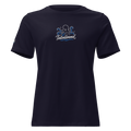 Women's Relaxed T-Shirt "Tintenlümmel blau" gestickt