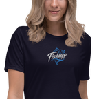 Women's Relaxed T-Shirt "Fischkopp" gestickt