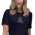Women's Relaxed T-Shirt "Seemannswichtel" gestickt