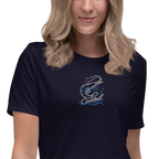 Women's Relaxed T-Shirt "Scrimp-Cocktail" gestickt